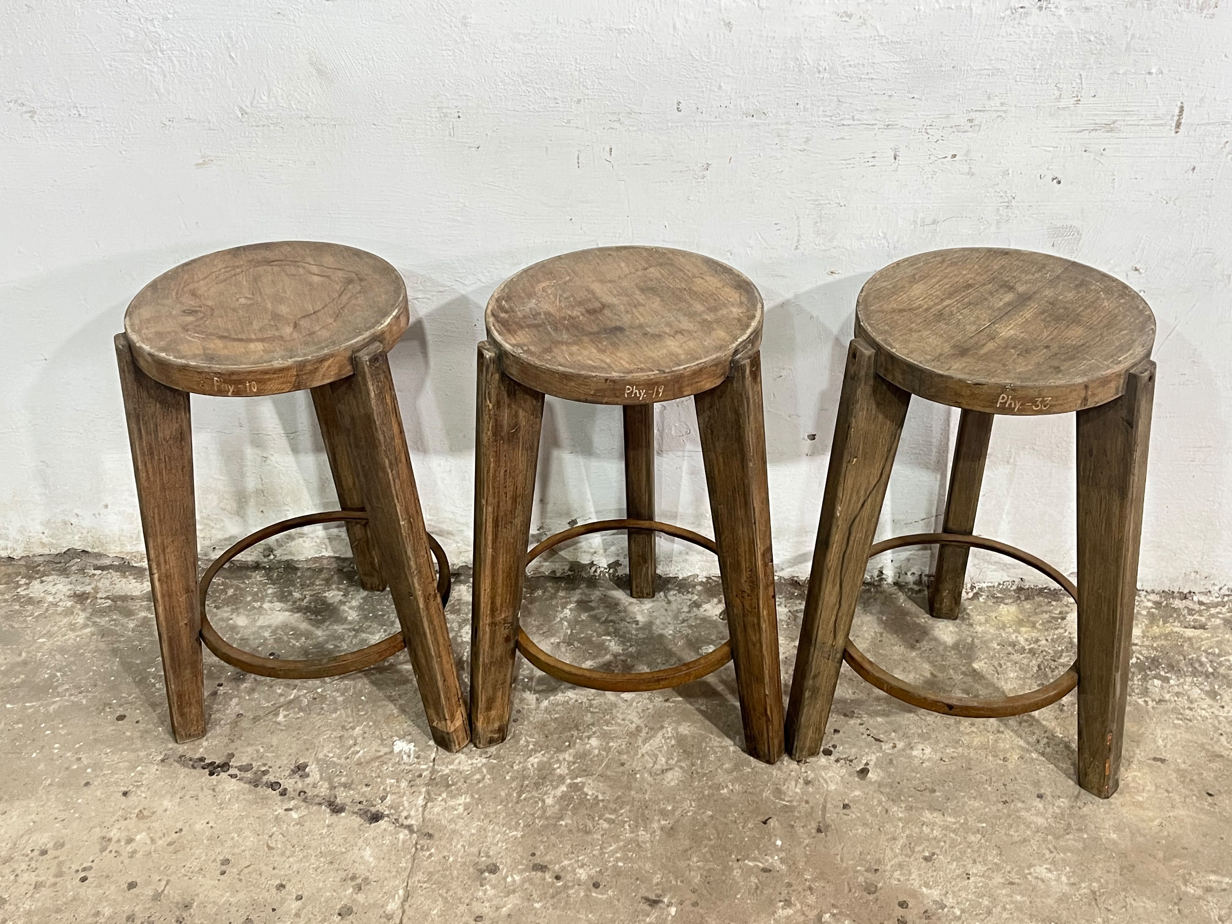 Set of high laboratory stools - Physics Department Panjab University