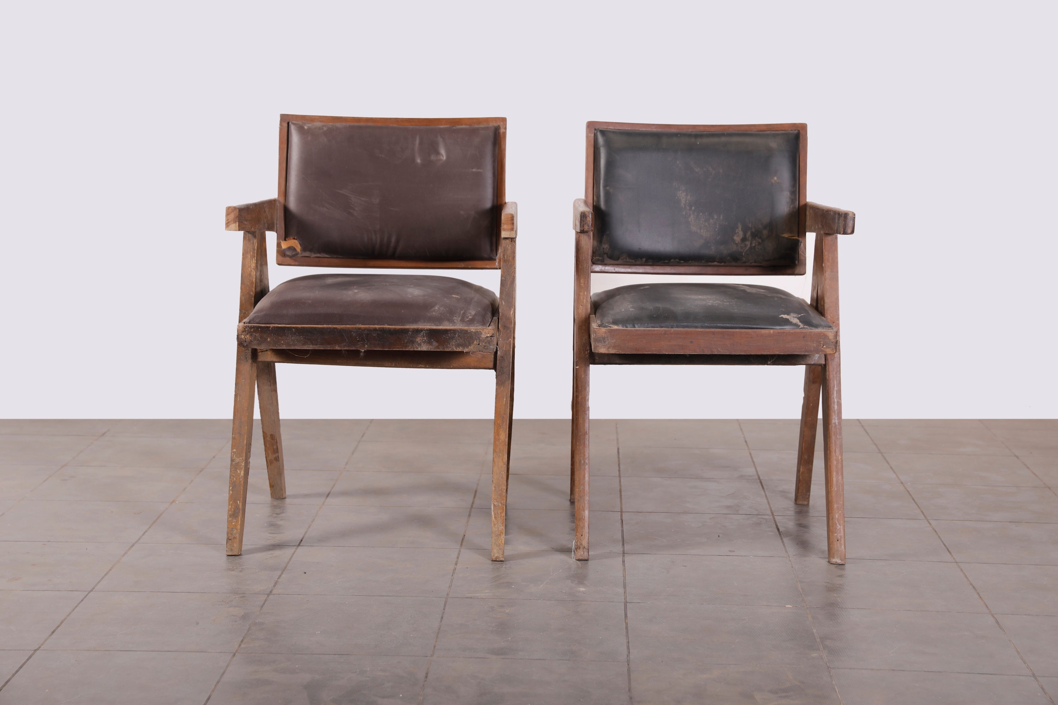 Pair of Floating Back Upholstered Chairs