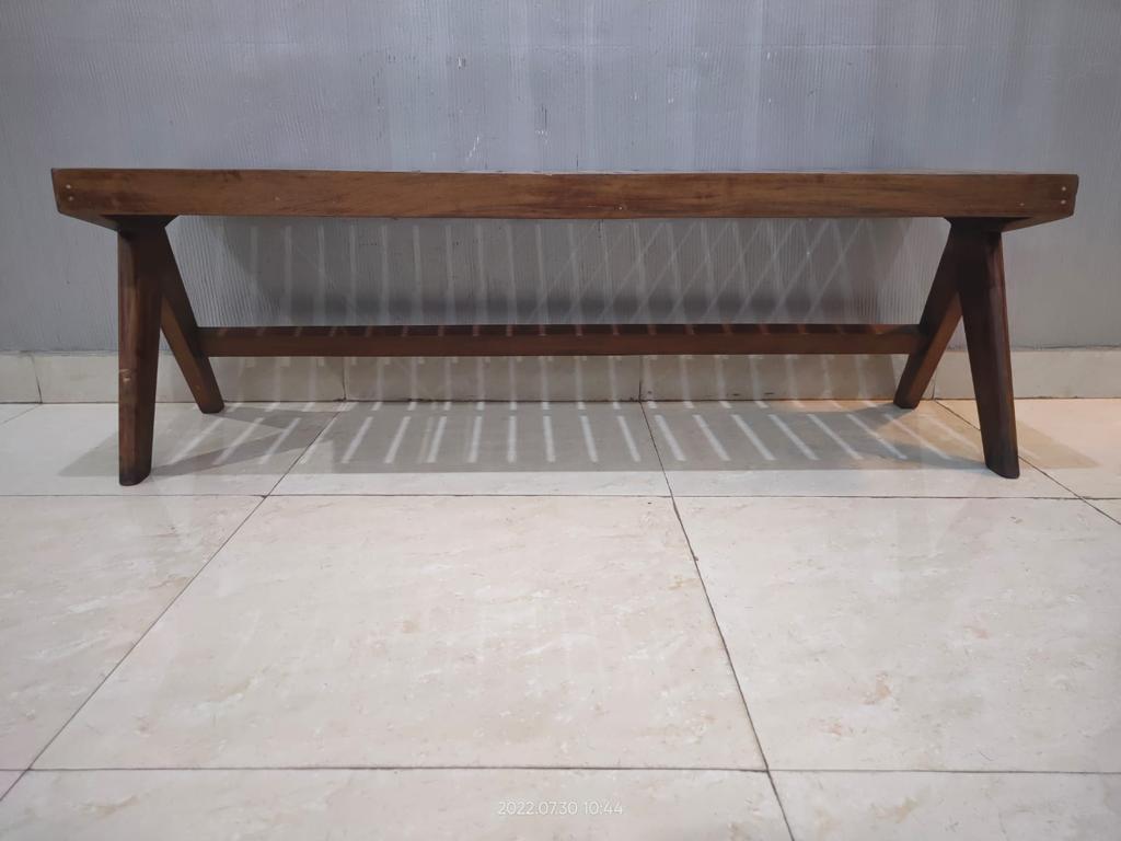 Slatted bench