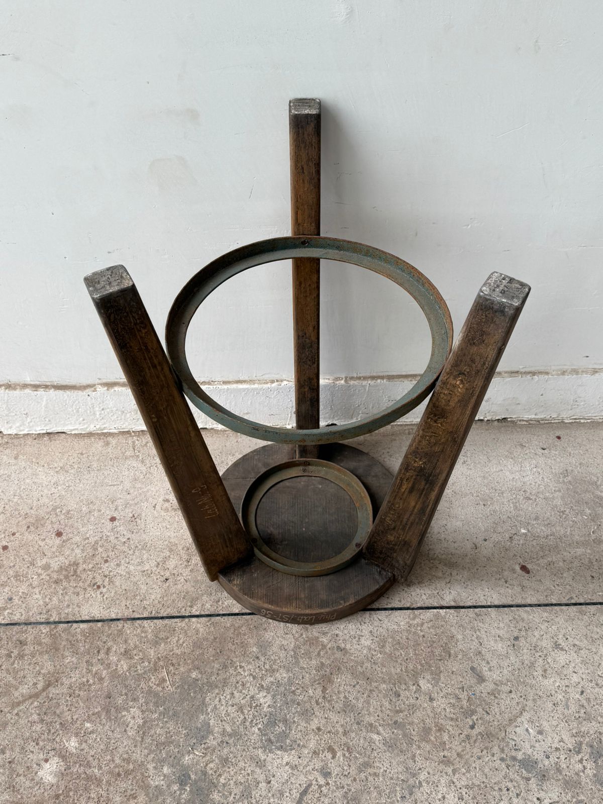 Set of Four Metal Ring Bar Stools