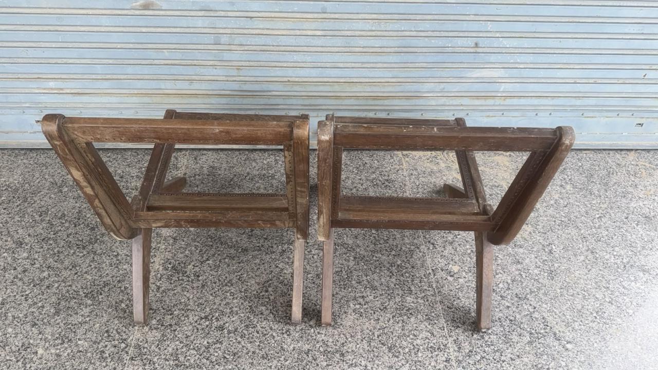 Pair of Pierre Jeanneret PJ-SI-60-A lounge chairs