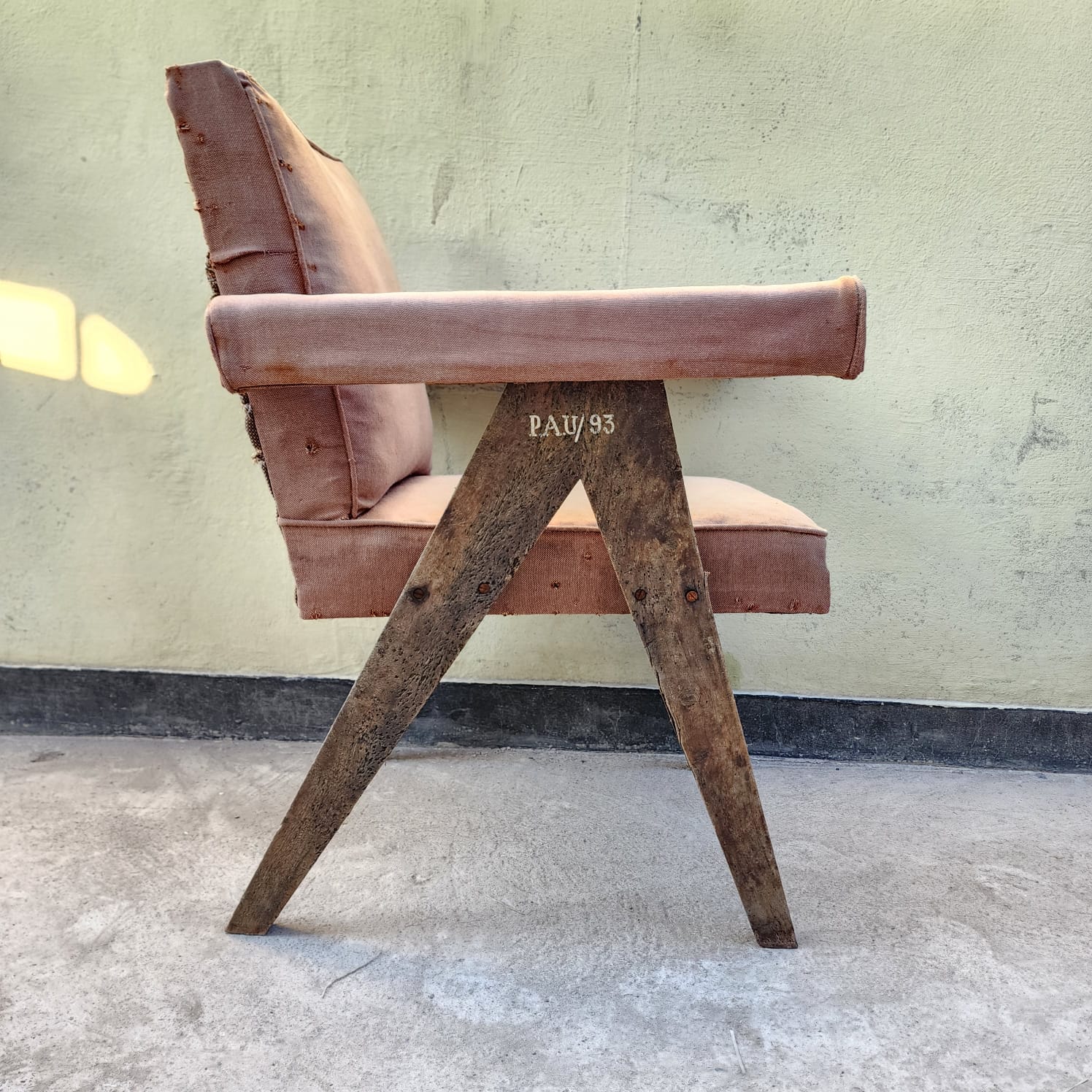 Senate chair with covered arms