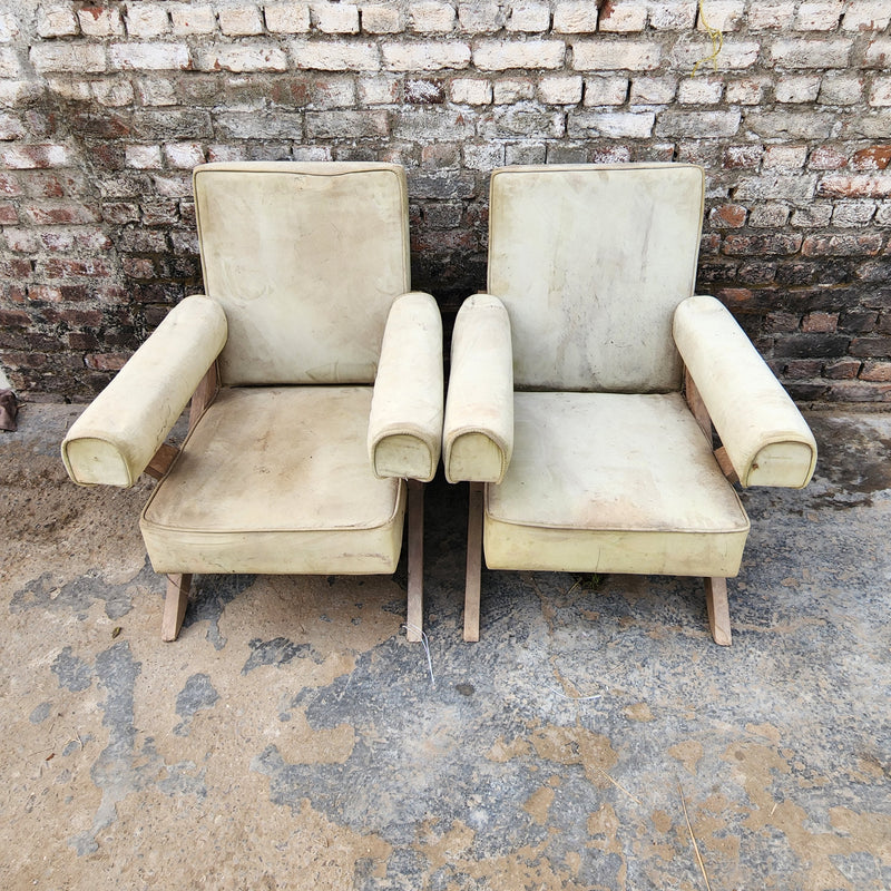 Pair of Cross leg Sofa chairs