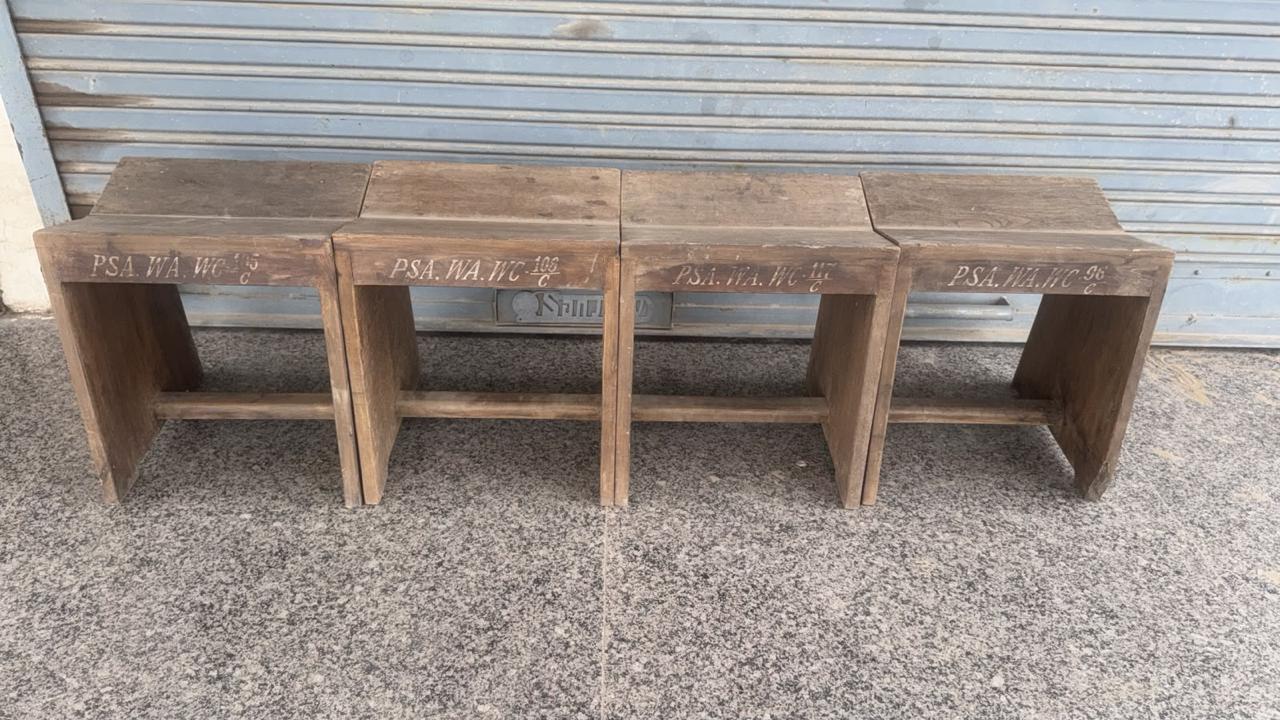 Teak Sewing Stools - Jeanneret
