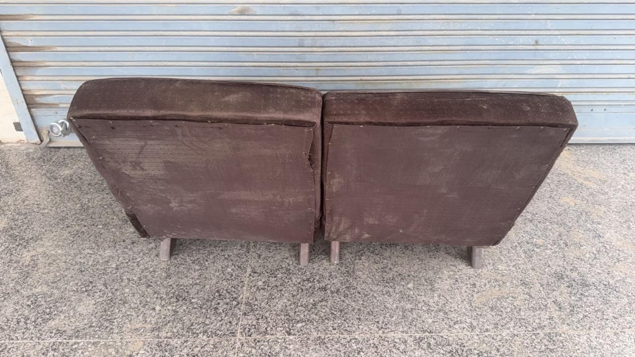 Pair of Original Pierre Jeanneret Armless Sofa Chairs