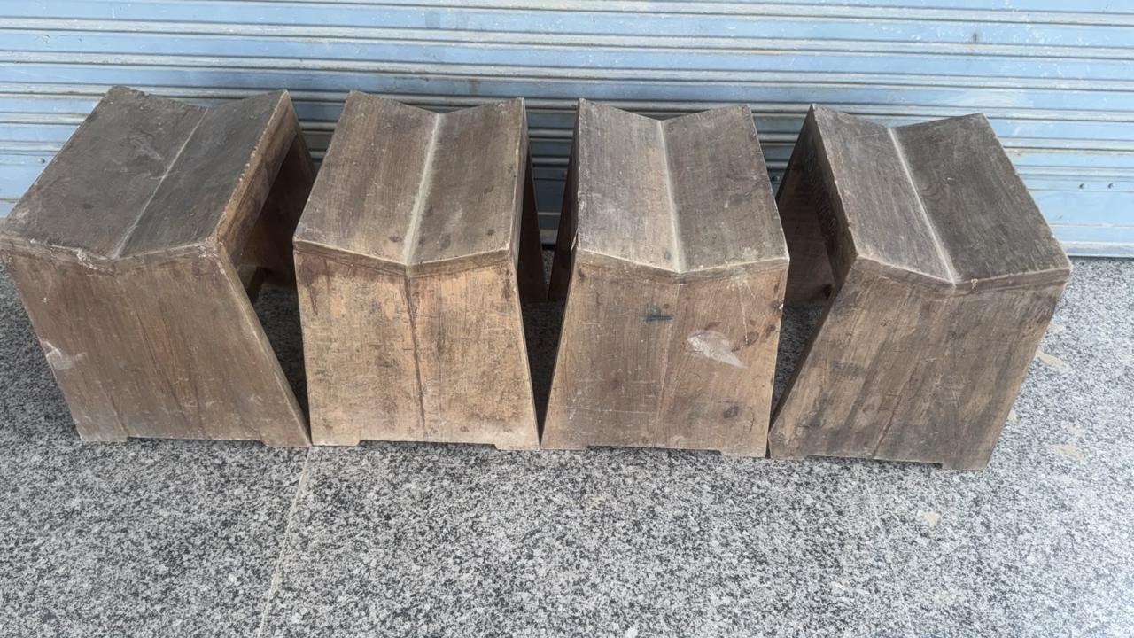 Teak Sewing Stools - Jeanneret