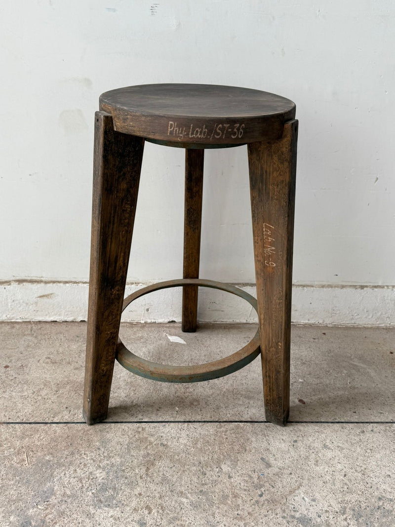 Set of Four Metal Ring Bar Stools