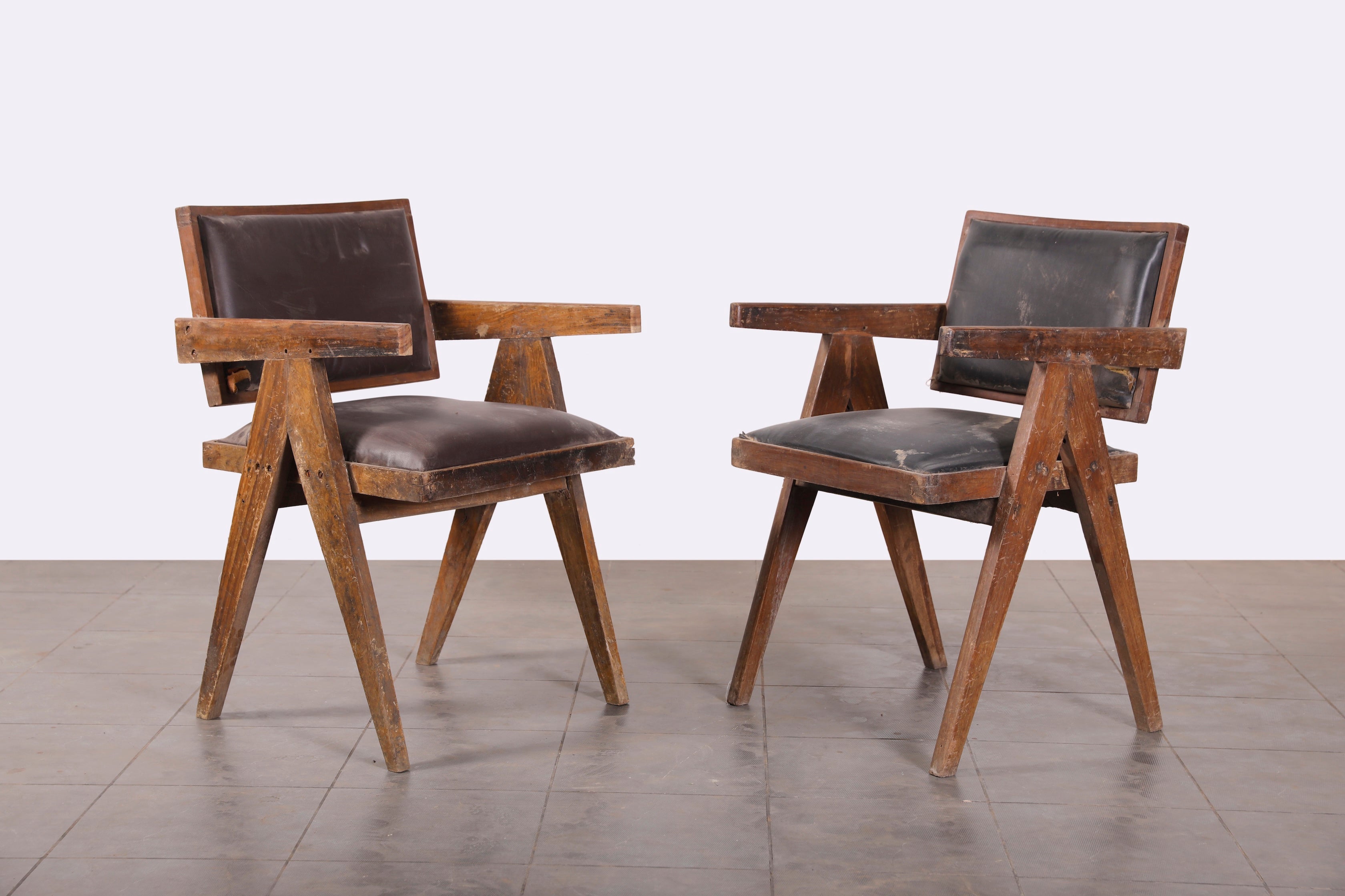 Pair of Floating Back Upholstered Chairs