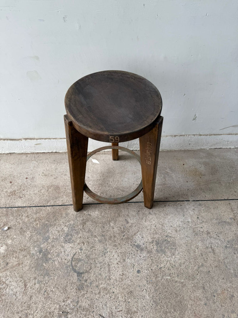 Set of Four Metal Ring Bar Stools