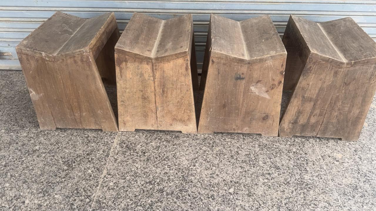 Teak Sewing Stools - Jeanneret