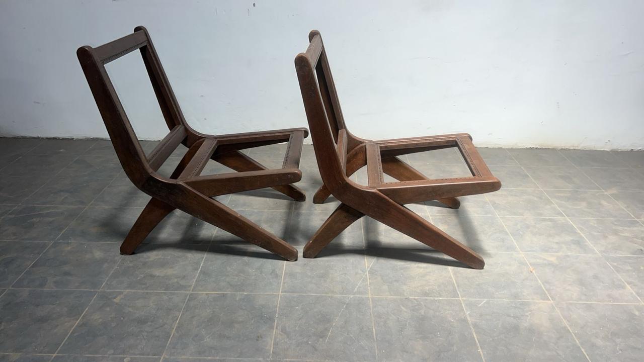 Pair of Pierre Jeanneret PJ-SI-60-A lounge chairs