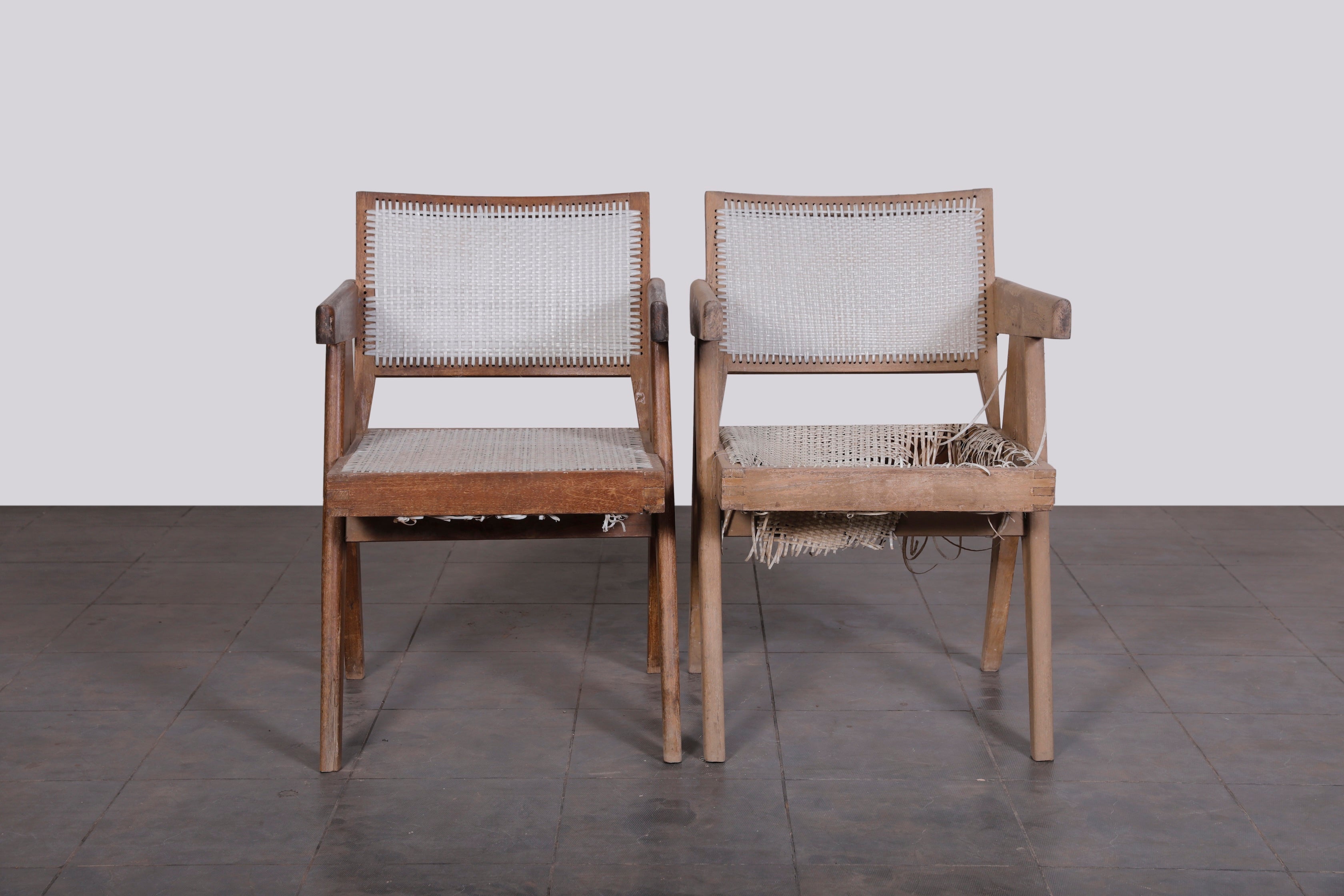 Pair of Connecting Back Chairs