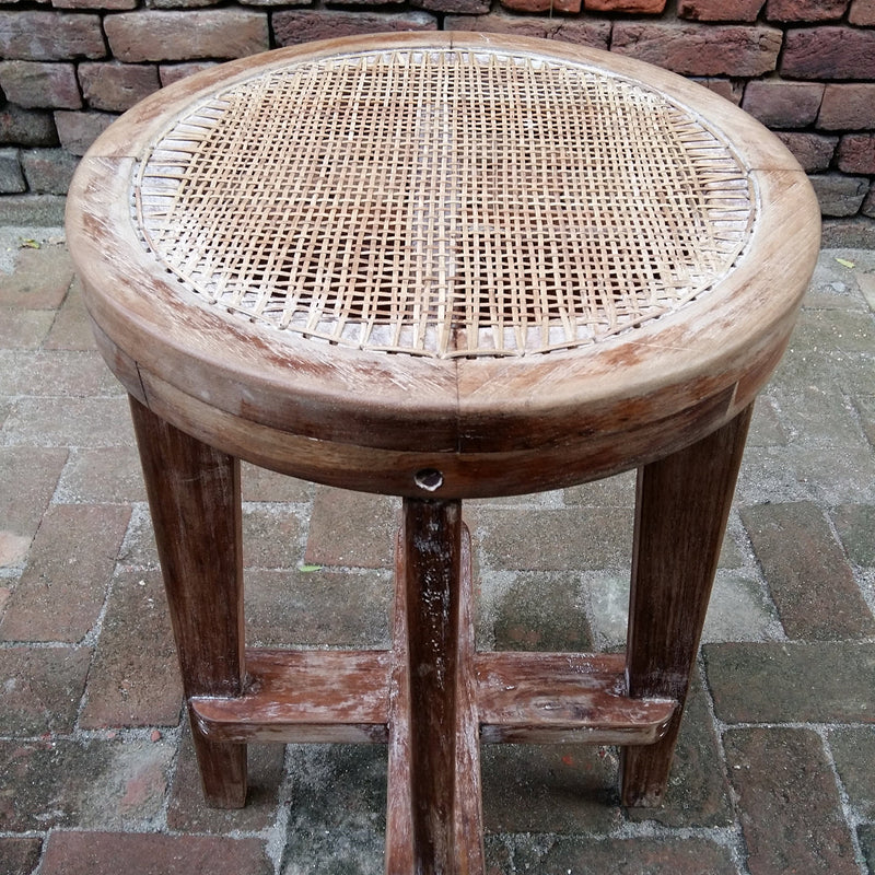 Cane Wooden Stool