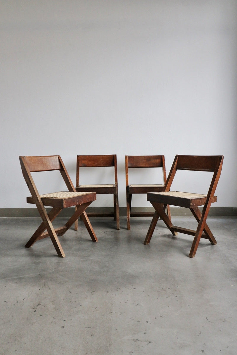 Set of 5 1950's library chairs