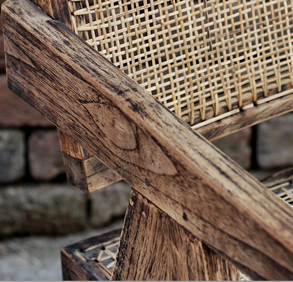 Cane Wooden Stool