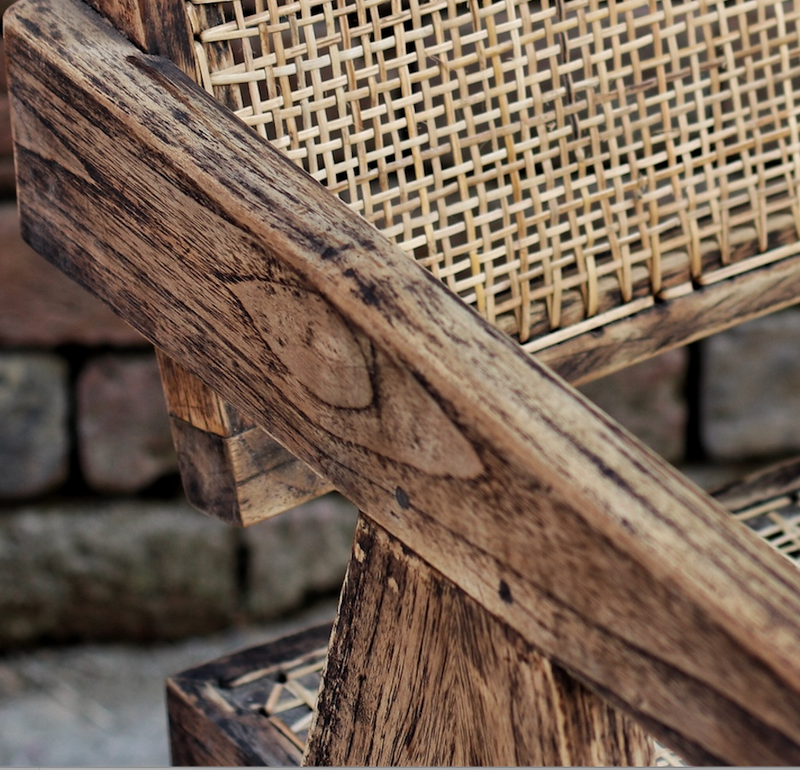 Cane Wooden Stool