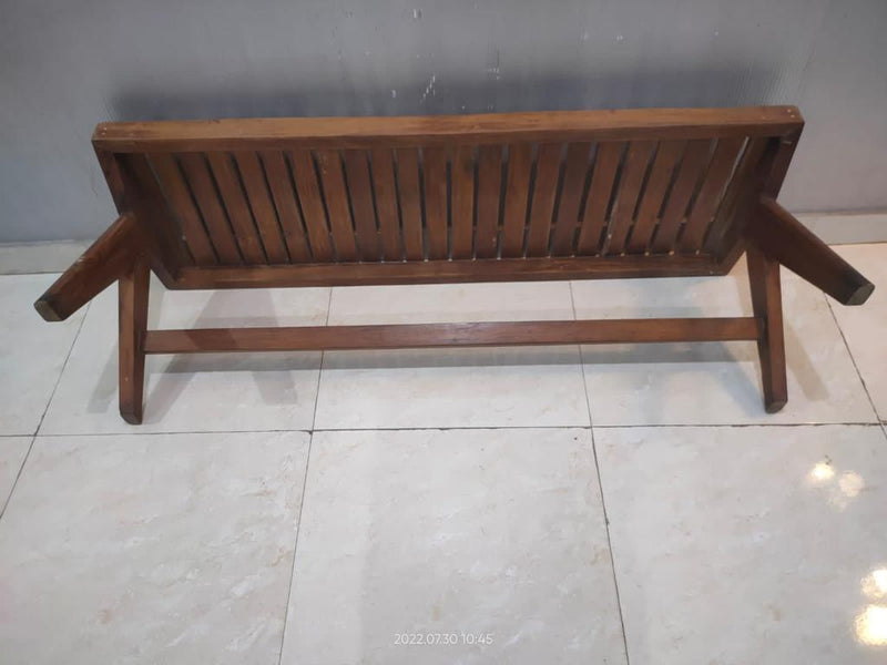 Slatted bench