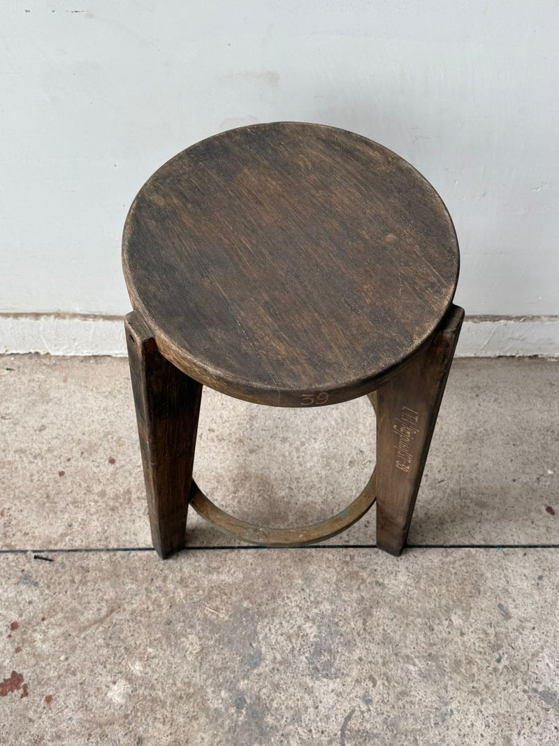 Set of Four Metal Ring Bar Stools