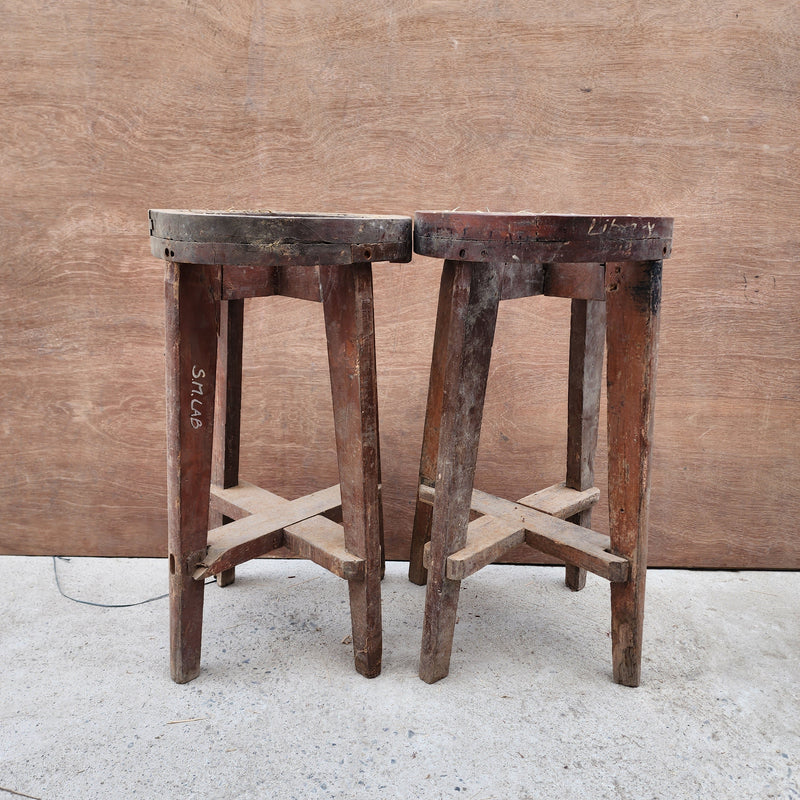 Round stool with cane top