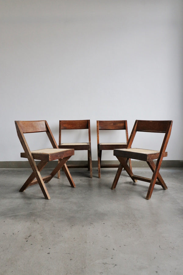 Set of 4 1950's library chairs