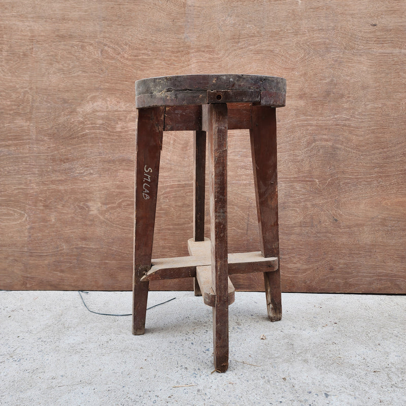 Round stool with cane top